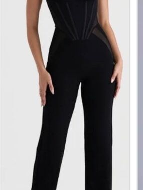House of CB Black Strappy Jumpsuit